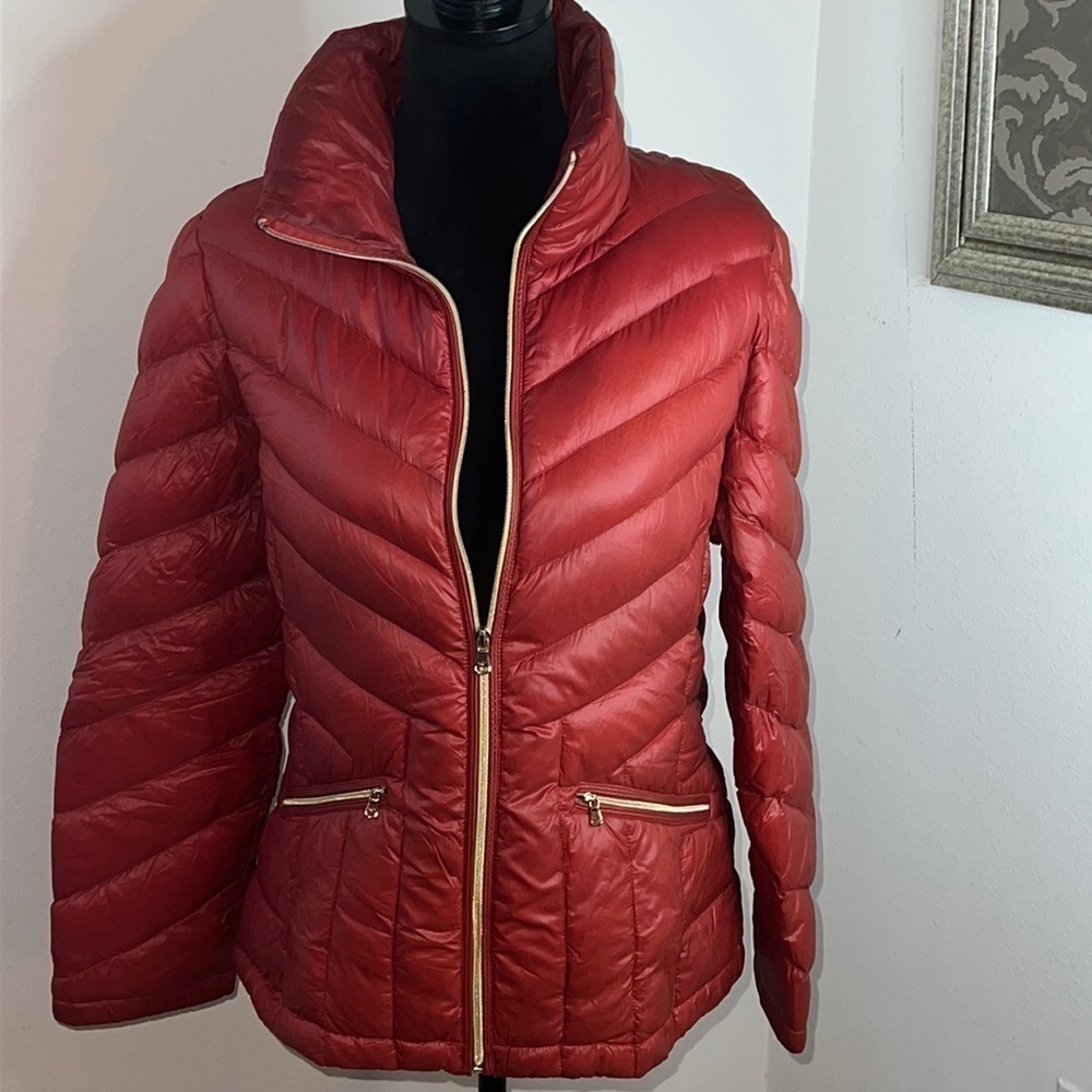 Kenneth Cole Reaction‎ zip up light puff jacket Sz M